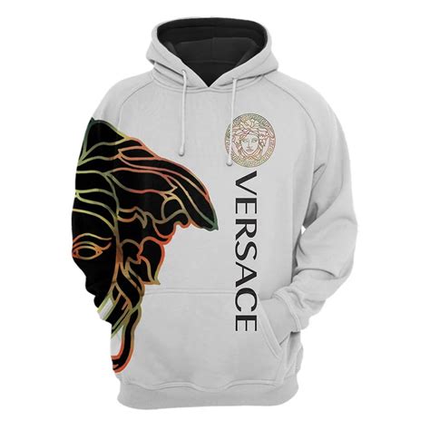 versace hoodie weiß|Versace hoodies for men.